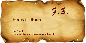 Forrai Buda névjegykártya