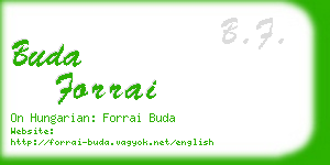 buda forrai business card